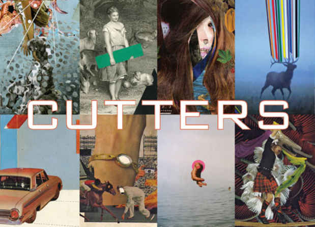 poster for "Cutters: An Exhibition of International Collage" Exhibition